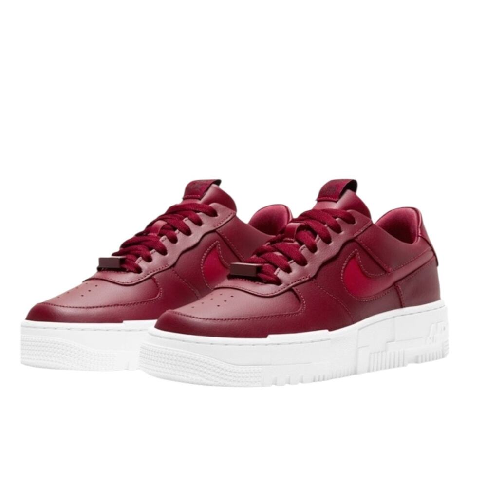 NIKE Women’s Air Force 1 Pixel Team Red/ White Sneakers -Size 6